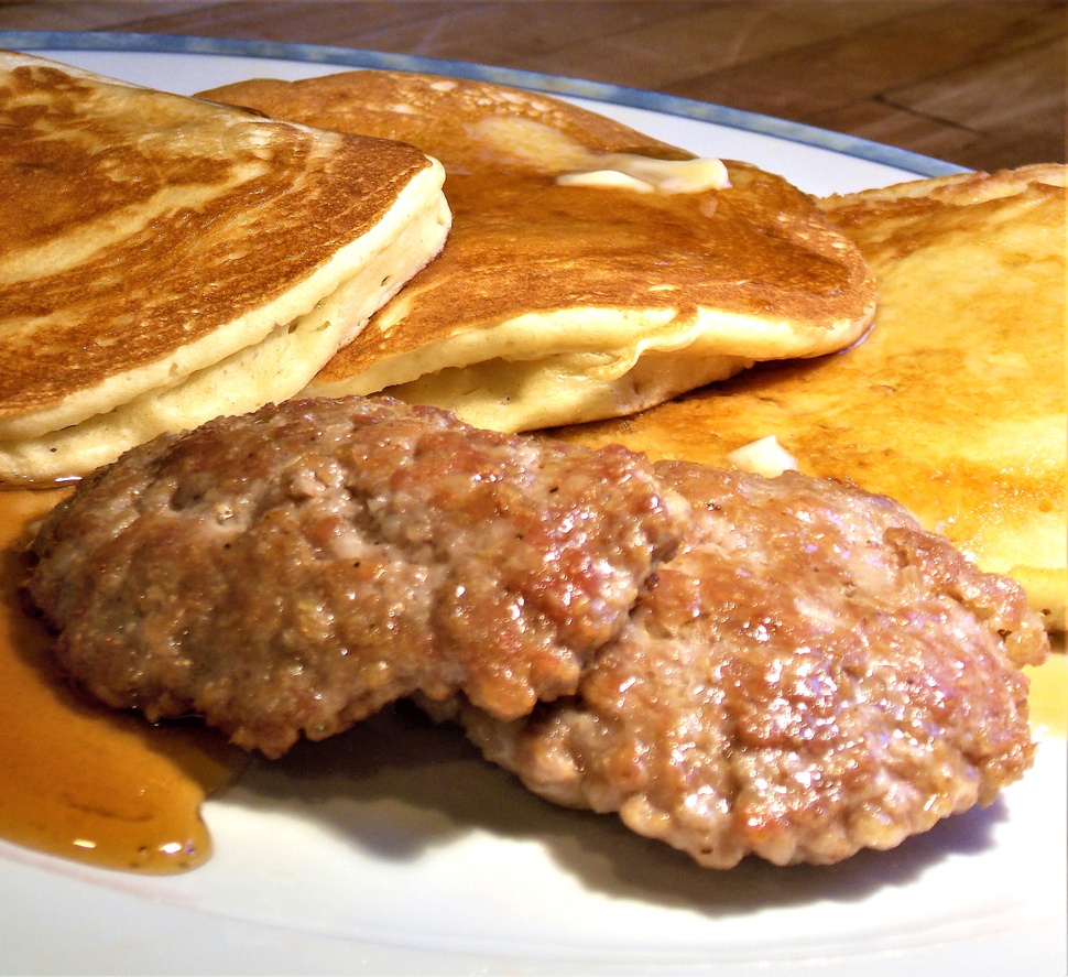 Pancake And Sausage Breakfast